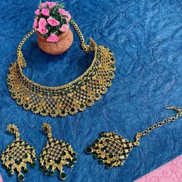 VATSALYA creation Women Green Jewellery Set-image-85