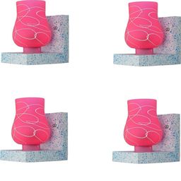 SOMIL Pink Glass Cylinder Printed Wall Lamps-image-82