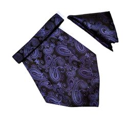 Paisley Design Cravats & Pocket Square Combo-image-48