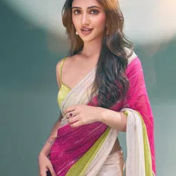 VRAGI Sequinned Pure Georgette Saree-image-21