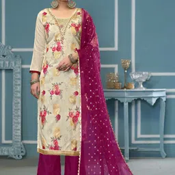 Maroosh Embroidered Viscose Rayon Unstitched Dress Material-image-65