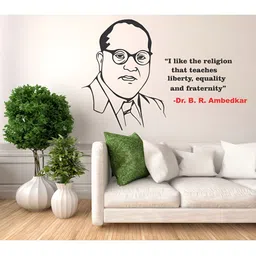 LANSTICK Black Printed Great Leader Dr.B.R Ambedkar & Quotes Wallpaper-image-15