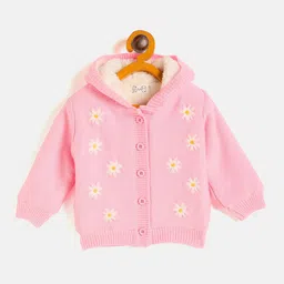 JWAAQ Girls Floral Cardigan with Embroidered Detail-image-71