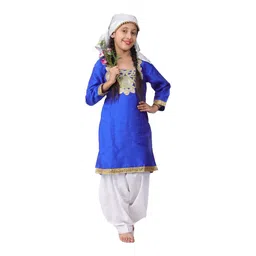 itsmycostume Girls Regular Dupion Silk Kurti with Salwar-picture-20