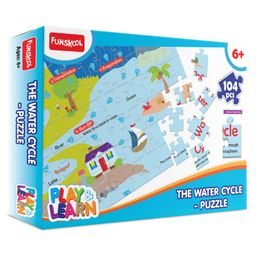 Funskool Play & Learn Water Cycle Jigsaw Puzzle Blue - 104 Pieces image 3