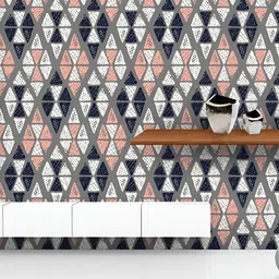ArtzFolio Printed UV-Resistant Anti-Bacterial Tribal Textured Argyle Peel & Stick Wallpaper-image-31