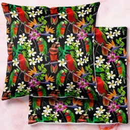 ArtzFolio Multicoloured Set of 2 Square Cushion Covers-8