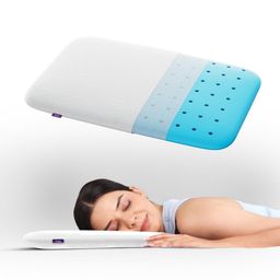 FRIDO Ultimate White Memory Foam Filled Faux Velvet Ultra Soft Sleep Pillow-5