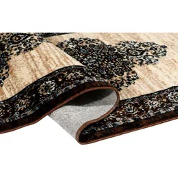 MODEFE Cream-Coloured Ethnic Motifs Anti-Skid Nylon Carpet image 4