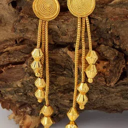 MEMOIR Gold Plated Contemporary Drop Earrings-image-49