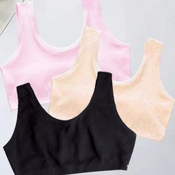 BRAAFEE Girls Pack Of 3 Non Padded Camisoles-34