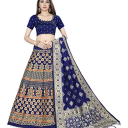 DIVASTRI Semi-Stitched Lehenga & Unstitched Blouse With Dupatta-picture-39