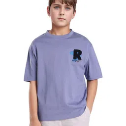 RARE ONES Boys Typography Printed Oversized Cotton Drop-Shoulder Sleeves T-shirt-image-91