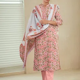 SKYLEE Women Floral Printed Kurta with Trousers & Dupatta-image-36