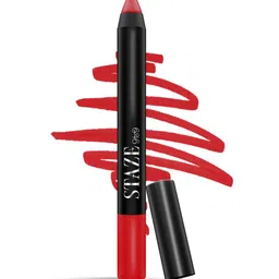 STAZE Pout On Matte Finish Smudgeproof Lip Crayon with Jojoba Oil - Red Hot Baby 11-55