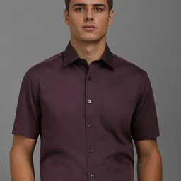 Louis Philippe Men Classic Fit Spread Collar Solid Cotton Formal Shirt-picture-42