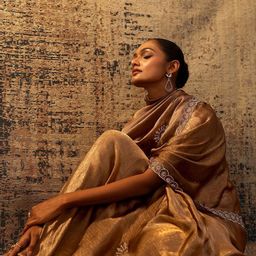 Libas Embellished Beads and Stones Satin Saree-19