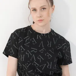 RAREISM Women Printed Pockets T-shirt-image-69
