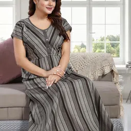 Inner Beats Women Grey Nightdress-image-52