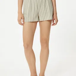 Koton Women Striped High-Rise Technology Shorts-image-47