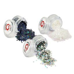 Comet Busters Set Of 3 Face Chunky Glitter Body Shimmer Eye Makeup - 5 g Each - GLT043-17