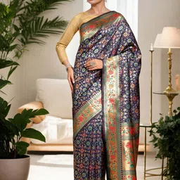Anouk Woven Design Zari Kanjeevaram Saree-42