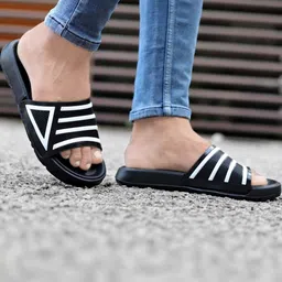 Kook N Keech Men Striped Sliders-image-75