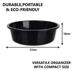 Kuber Industries Red & Black 3 Pieces Multipurpose Storage Tub Organizer 6L image 4