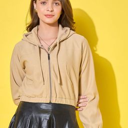 BUY NEW TREND Women Lightweight Crop Parka with Embroidered Jacket-image-27