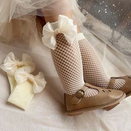 KIDOfash Cream Cotton Socks-image-36