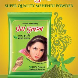 Prem Dulhan Set Of 25 100% Natural Henna Mehendi Powder - 15g Each - Natural Brown image 3