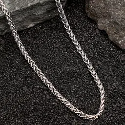 French Accent Men Silver-Plated Chain-15