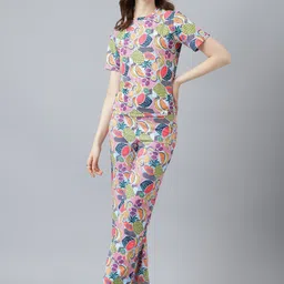 Attire Empire Printed Round Neck T-Shirt & Trouser Co-Ords-picture-56