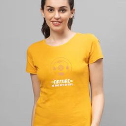Moda Rapido Women Typography Printed Round Neck Cotton T-shirt-picture-24
