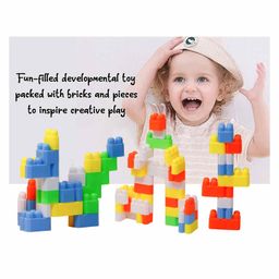 Fiddlerz DIY Interlocking Building Block Set Multicolor - 75 Pieces image 5