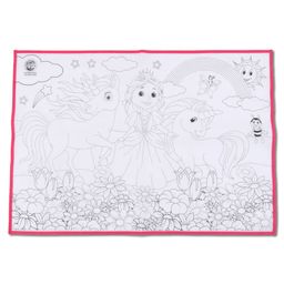 Ratnas 2 in 1 Coloring Mat With Sketch Pens And Apron - White image 5