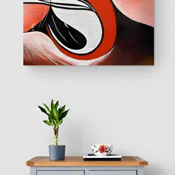 Tushaco Handicrafts White & Peach-Coloured 1 Piece Canvas Religious Wall Paintings-image-33
