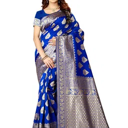 KALINI Woven Design Zari Silk Blend Designer Kanjeevaram Saree-image-44