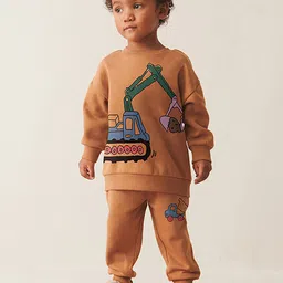 JC SPARKLE Boys Graphic Printed Drop Shoulders Pure Cotton Sweatshirt With Joggers-image-54