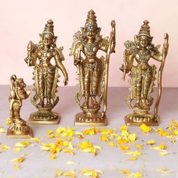 The Advitya Gold-Toned Religious Ram Darbar Idol Showpiece-image-28