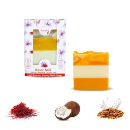 SOAPYWISE Kesar Milk Bath Soap With Saffron - 90 g-12