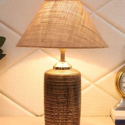BrightDaisy Brown Terracotta Frusturical Shaped Table Lamp-49