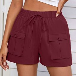 ELIXORIA Women High-Rise Outdoor Cargo Shorts-image-94