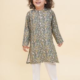 Sethukrishna Boys Floral Printed Regular Kurta with Pyjamas-31
