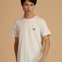 Albion By CnM Round Neck Drop-Shoulder Sleeves Pure Cotton T-shirt-image-6