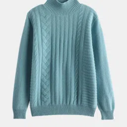 DressBerry Women Blue Cotton Pullover Sweaters-picture-18