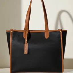 Mast & Harbour PU Structured Shoulder Bag with Cut Work image 4