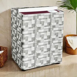 Kuber Industries Grey & White  Printed Semi-Automatic Washing Machine Covers-image-67