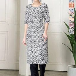 7Threads Selection Of 6 Geometric Printed Round Neck Straight Kurta-image-43