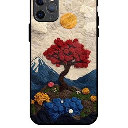 QRIOH Floral Printed iPhone 11 Pro Max Back Case Mobile Accessories-image-10